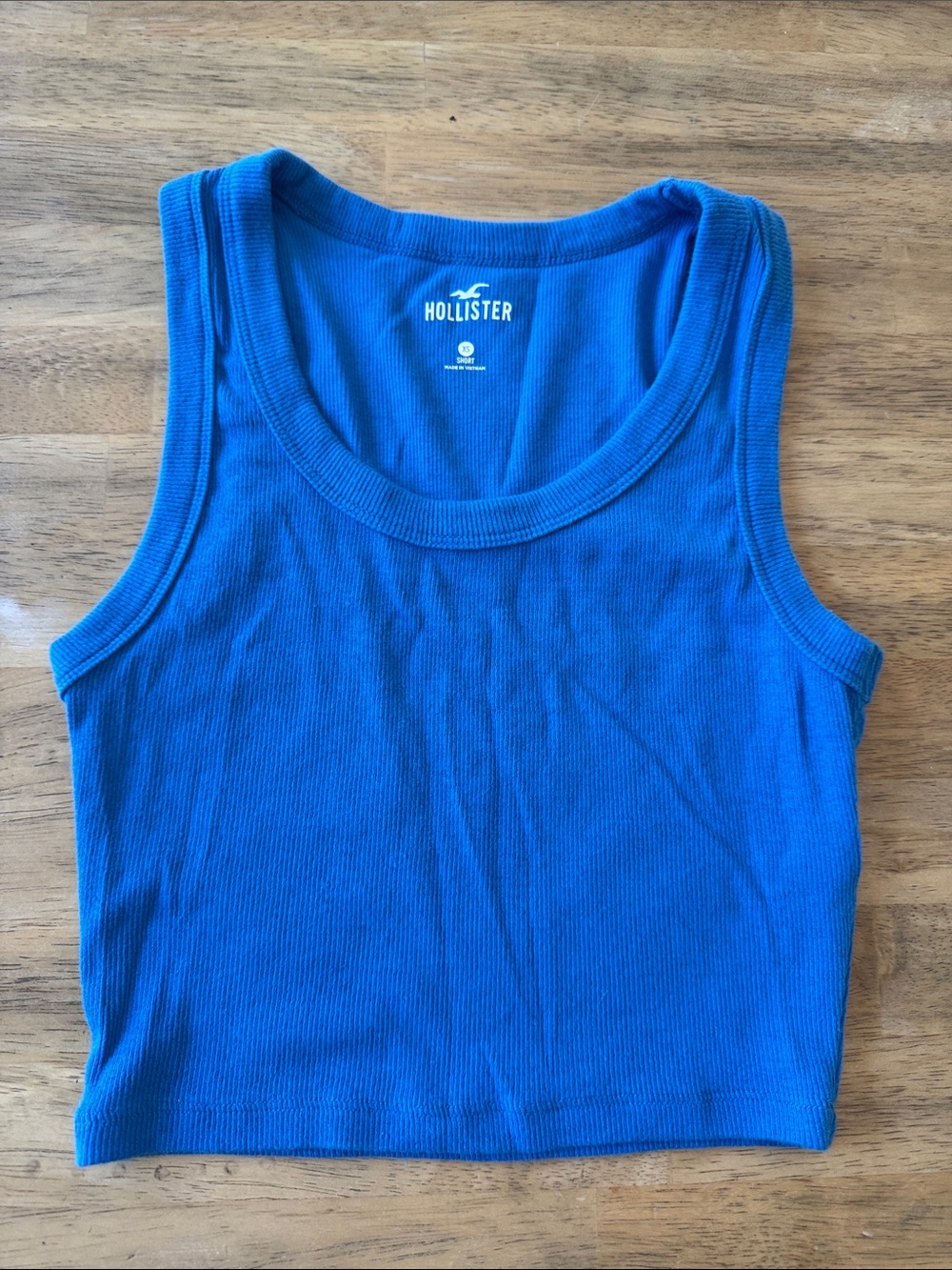 Hollister Vibrant Blue Ribbed Cropped Tank